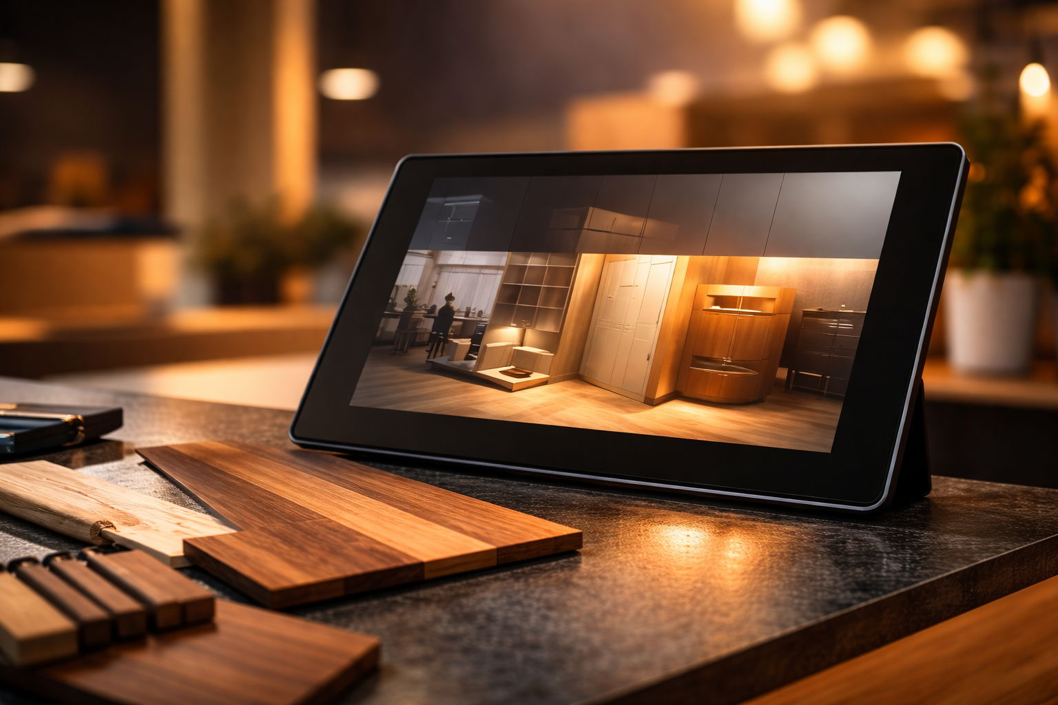 Tablet-Anwendung für interaktive Inhalte am Messestand